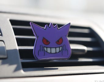 Gengar Middle Fingers Up – Accessorio anime tipo fantasma per auto, camion e SUV – Decorazione per cruscotto – Regalo divertente per gli appassionati di creature tascabili