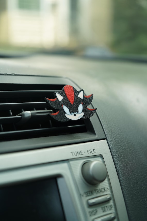 Shadow the Hedgehog Vent Clip: 3D Printed Car Decor