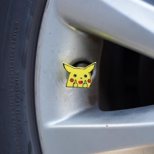 Pikachu Pocket Monster vingers omhoog ventieldopje - set van 4