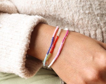 Braccialetti intrecciati arcobaleno fortunato Braccialetti Bracciale con filo regolabile multicolore Donna Uomo Gioielli da polso Regalo per l'amicizia Amore  36