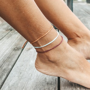 Tali Anklet, Braided Macrame Anklet, Ankle Bracelet, Pack of 2 Anklet , Micro Macrame, Friendship Anklet, Festival Jewelry, Warna Jewelry
