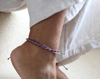 Braided Colorful Anklet by Bali Soul, Waterproof Woven Anklet