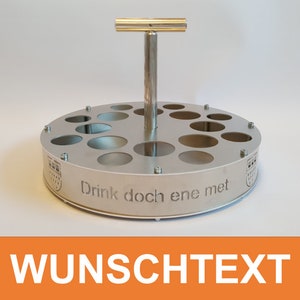 Kölsch schnapps wreath with custom text made of aluminium