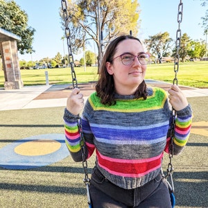 Playground Raglan Knitting Pattern: Top-Down, Scrappy Sweater (PDF Pattern)