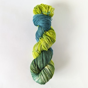 Fjord - Hand-Dyed Yarn in Green Ombre, Lace/Sock/DK/Sport/Worsted/Bulky/Super Bulky Hand-Dyed Yarn, Wool/Alpaca/Silk/Mohair Hand-Dyed Yarn