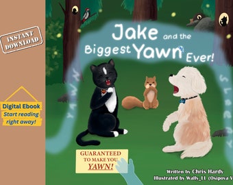 Children's Ebook Bedtime Story Dog Book Yawning Animal Book Bedtime Picture Book for Kids Gift Kids E-book Bedtime Story with Animals
