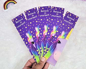Unicorn Birthday Party Favor Bookmark for Unicorn Lover Gift for Unicorn Party Gift Kids Party Favor Kids Favor Girl Gift for Book Lover