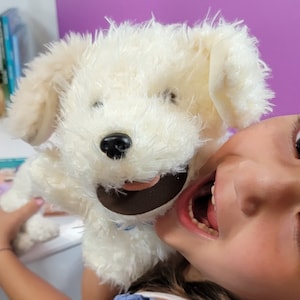 Hand Puppet Dog Soft Plush Toy Soft Furry Dog Cute Dog Puppet Birthday Gift Puppet for Book Kids Puppet Unique Children&#39;s Gift