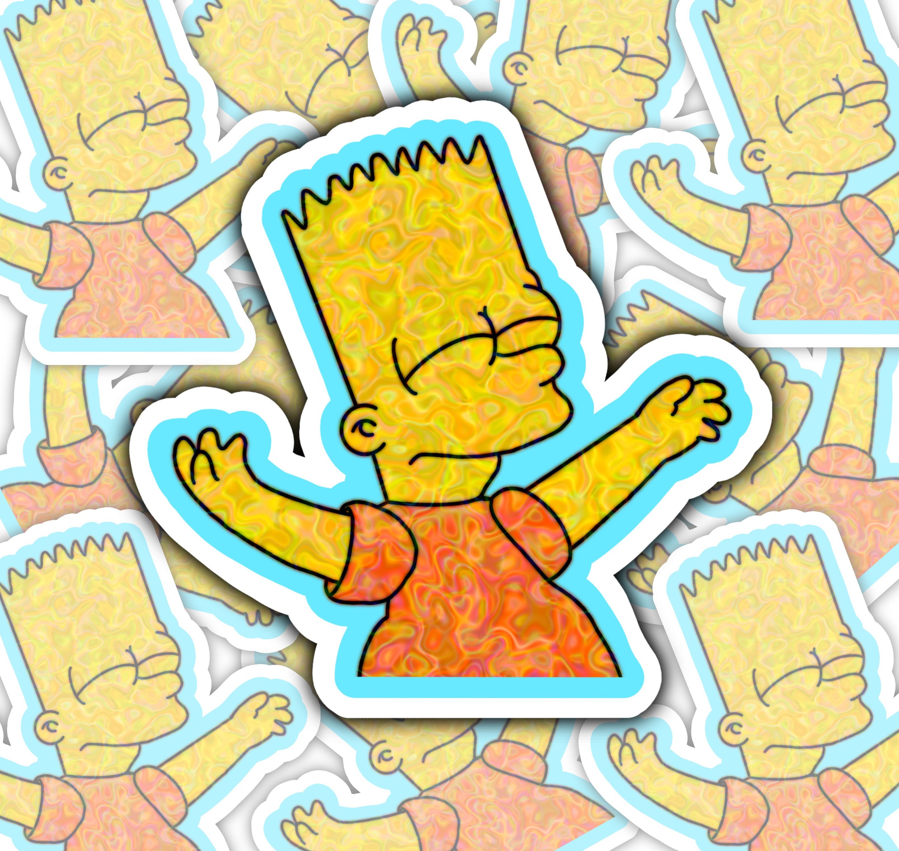 bart simpson drawing trippy