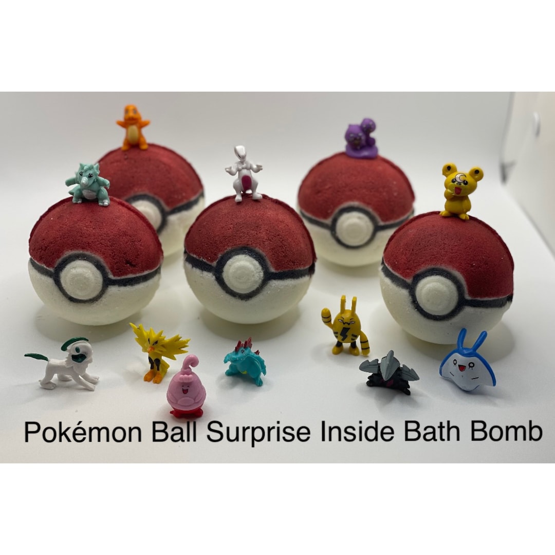 Pokémon Bath Bomb With Surprise Inside/ Pokeball Surprise Bath Bomb Etsy