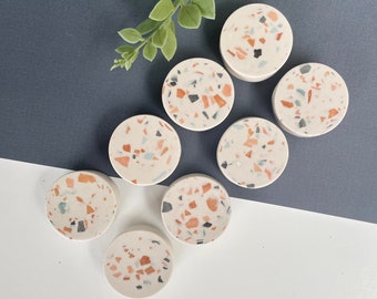 Terrazzo Fridge Magnets - Set of 4 or 8 - Home Decor - Neutral Colors