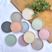 Coaster Set - Multiple Colors - 3.9in x 3.9in Coaster for Large Mugs - Photo Prop - Housewarming Gift - Pastel Coasters - Colorful Coasters 