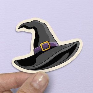 Witch Hat Sticker, Witch Sticker, Witches Hat Sticker, Halloween Sticker, Witchcraft, Samhain, Spooky Sticker, Holiday Gift, Magic Sticker