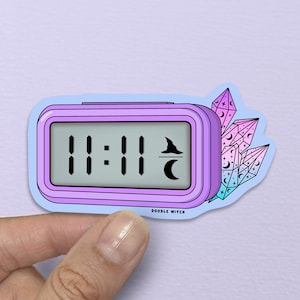 Engel Zahlen Digitaluhr Aufkleber, Engel Zahlen Aufkleber, Uhraufkleber, Hexenaufkleber, spirituelle Aufkleber, Manifestationsaufkleber