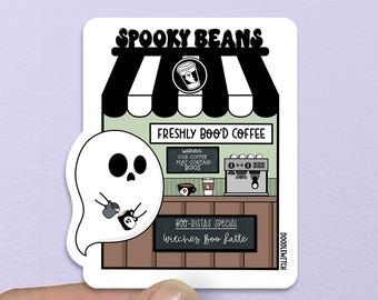 Pegatina de café Ghost Barista