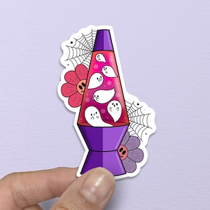 Lava Lamp Ghost Sticker, Lava Lamp Sticker, Ghost Sticker, Halloween Sticker, Vinyl Sticker, Laptop Sticker, Gifts For Spooky Lovers