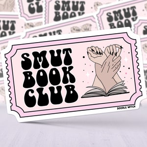 Smut Book Club Sticker, Smut Stickers, Bookish Stickers, Romance Book Stickers, Dark Romance Stickers, Spicy Book Stickers, Booktok Stickers