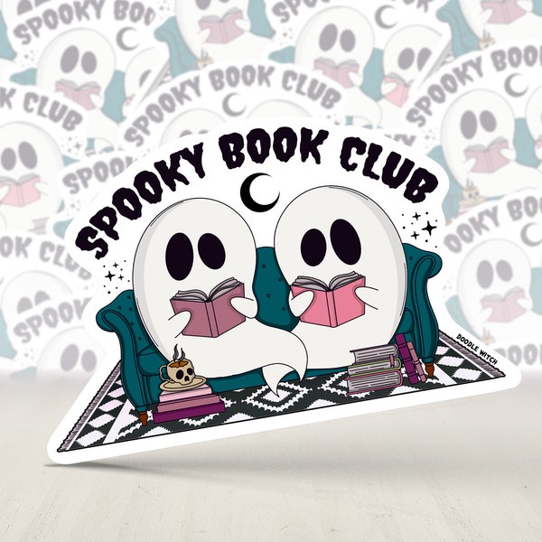 Spooky Book Club Sticker, Ghost Sticker, Book Club Sticker, Spooky Stickers, Reader Gifts, Halloween Stickers, Stickers for kindle