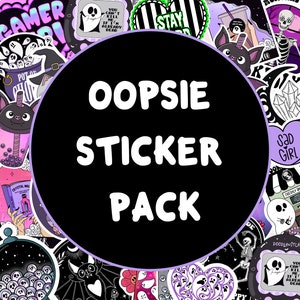 Pacote de adesivos misteriosos Oops, adesivos Oopsie, adesivos de grau B, adesivos com desconto, adesivos aleatórios, adesivos descontinuados, adesivos de erro