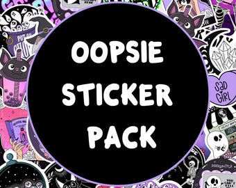 Oopsie Handmade Sticker Bundle, Discounted B-Grade Stickers