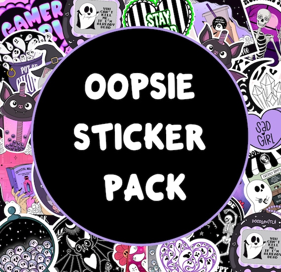 Oopsie Handmade Sticker Bundle, Discounted B-Grade Stickers