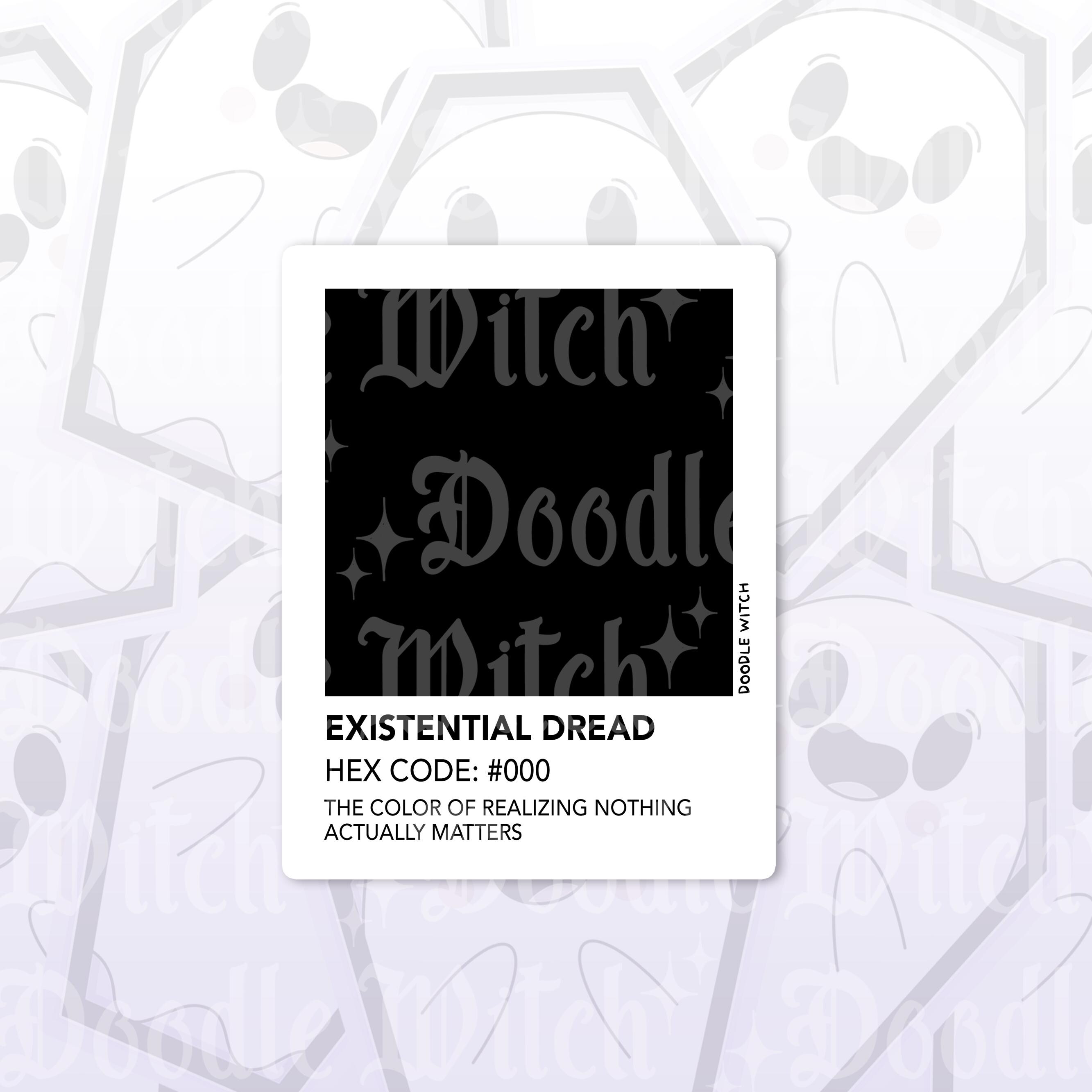 Swarch Sticker Mood Paint Swatch Sticker Existential Dread Sticker, Dark Humor Funny ...