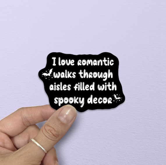Spooky Decor Sticker, Halloween Goth Gift