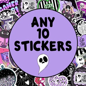 Sticker Packs, Any 10 Stickers, Pick Your Sticker, Sticker Bundles, Personalized Sticker Bundles, Spooky Stickers, Water Bottle Decal