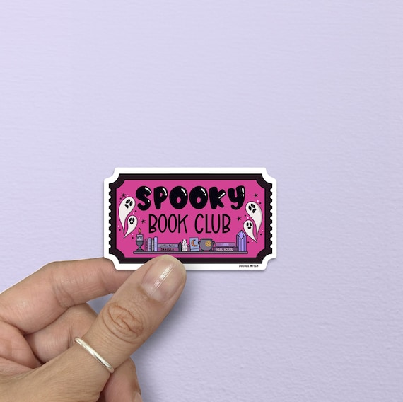Spooky Book Club Sticker, Book Stickers, Ghost Stickers, Book Club Gifts, Reader Gifts, Booktok Stickers, Bookish Vinyl Stickers