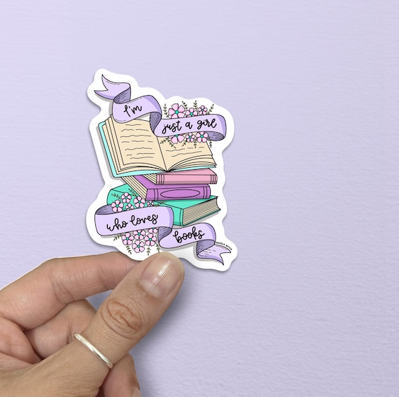 Girl Who Loves Books Sticker, Booktok Reader Gift,