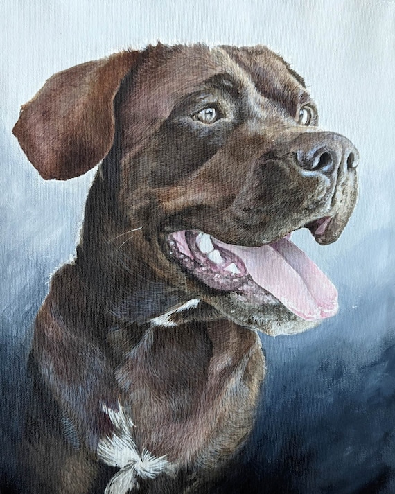 Custom Pet portrait, Dog Portrait, Personalized Dog portrait, Gift for pet lovers, Valentines gift, Pet Supplies, Pet Loss Gift, Dog Art