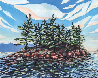 Print, Original Landscape Painting print, Ontario, Canada Acrylic on Canvas, Canadian, art