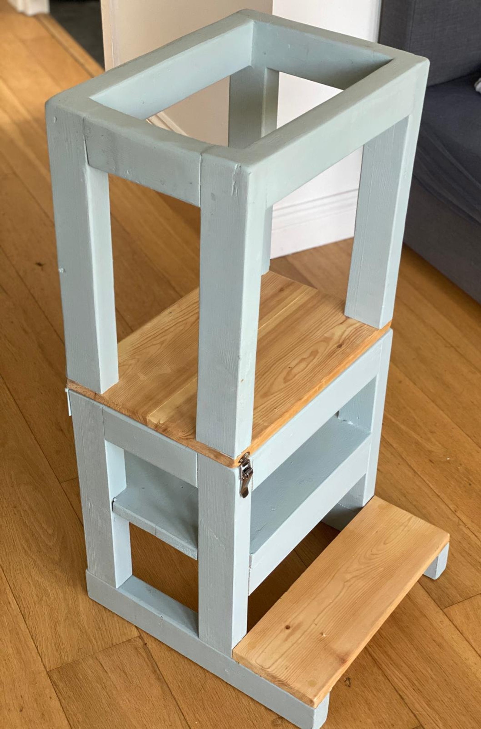 Kids learning tower 2 in 1 Kitchen helper folded Montessori Etsy