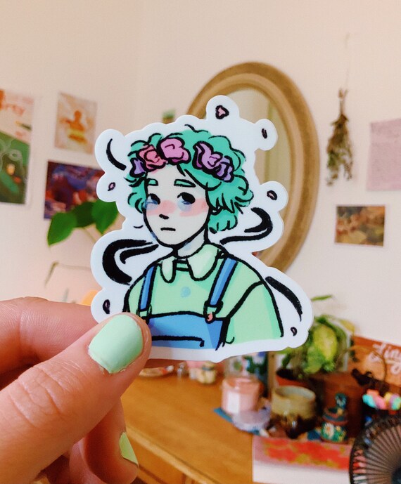 Sad Basil Sticker omori Etsy