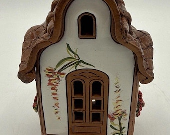 Maribor Kunstgewerbe Hand Made Lithiuana Clay Tea Light Incense House Small 6.5”