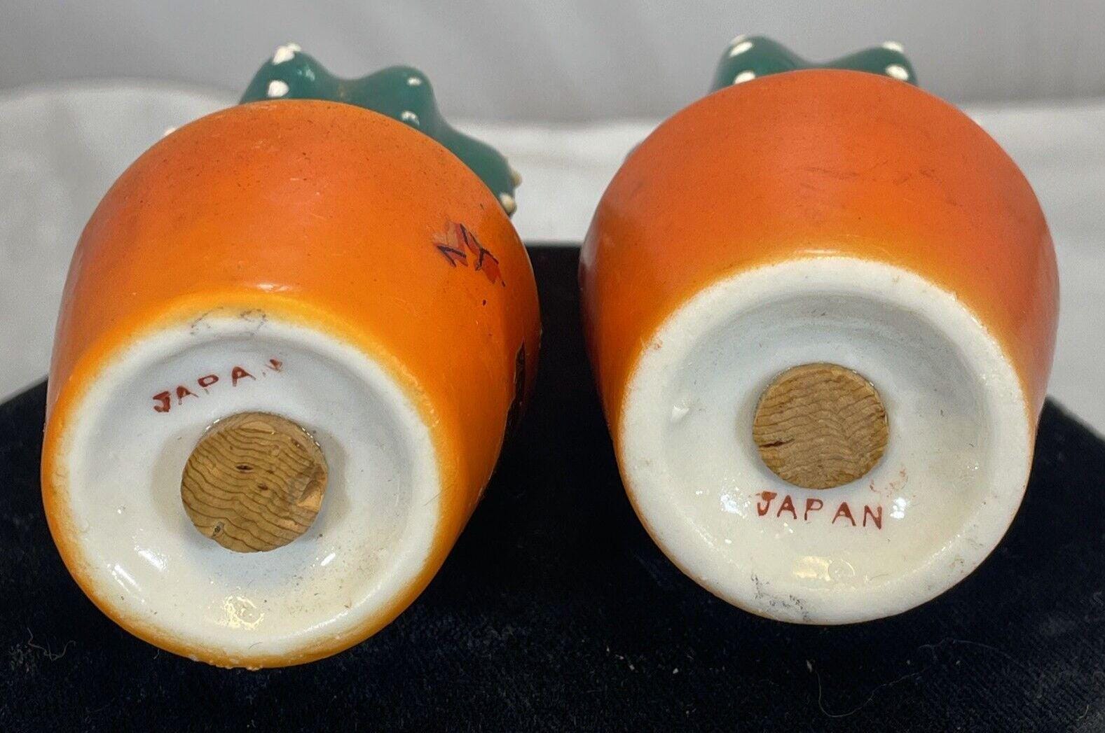 ヴィンテージのオレンジ色の鉢に入ったサボテン 日本製陶器製ソルト 