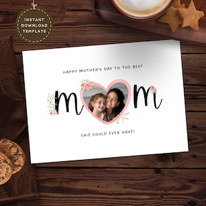 Carte de fête des mères de mari pour femme, carte photo souvenir imprimable unique pour belle-fille, cadeau de fête des mères sentimental pour soeur