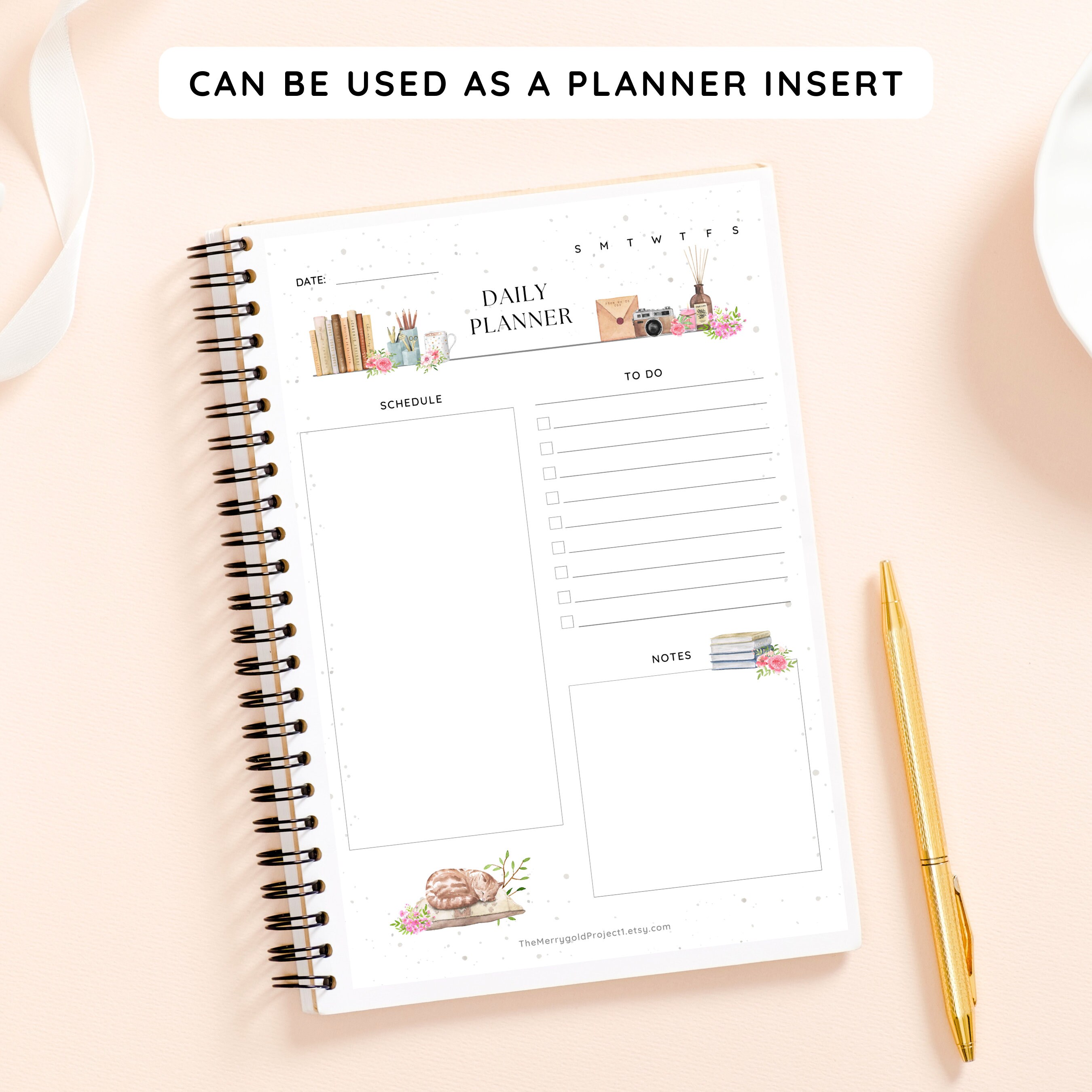 Cute Student Planner Page Printable College Daily Schedule to Do List ...