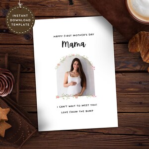Biglietto di auguri per la prima festa della mamma da Baby Bump, regalo per la prima festa della mamma dal marito per la moglie incinta, regalo sentimentale per la futura mamma sorella
