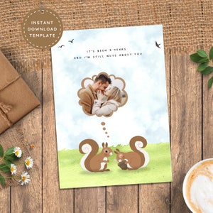 Funny Valentines Day Card for Her Personalized Printable Punny Valentines Day Photo Card for Wife, I Love You Card, 3rd Anniversary Card