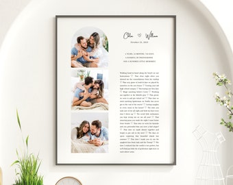 2nd Wedding Anniversary Gift for Wife, Custom Anniversary Gift for Her,  Anniversary Present Instant Download Personalized Girlfriend Gift