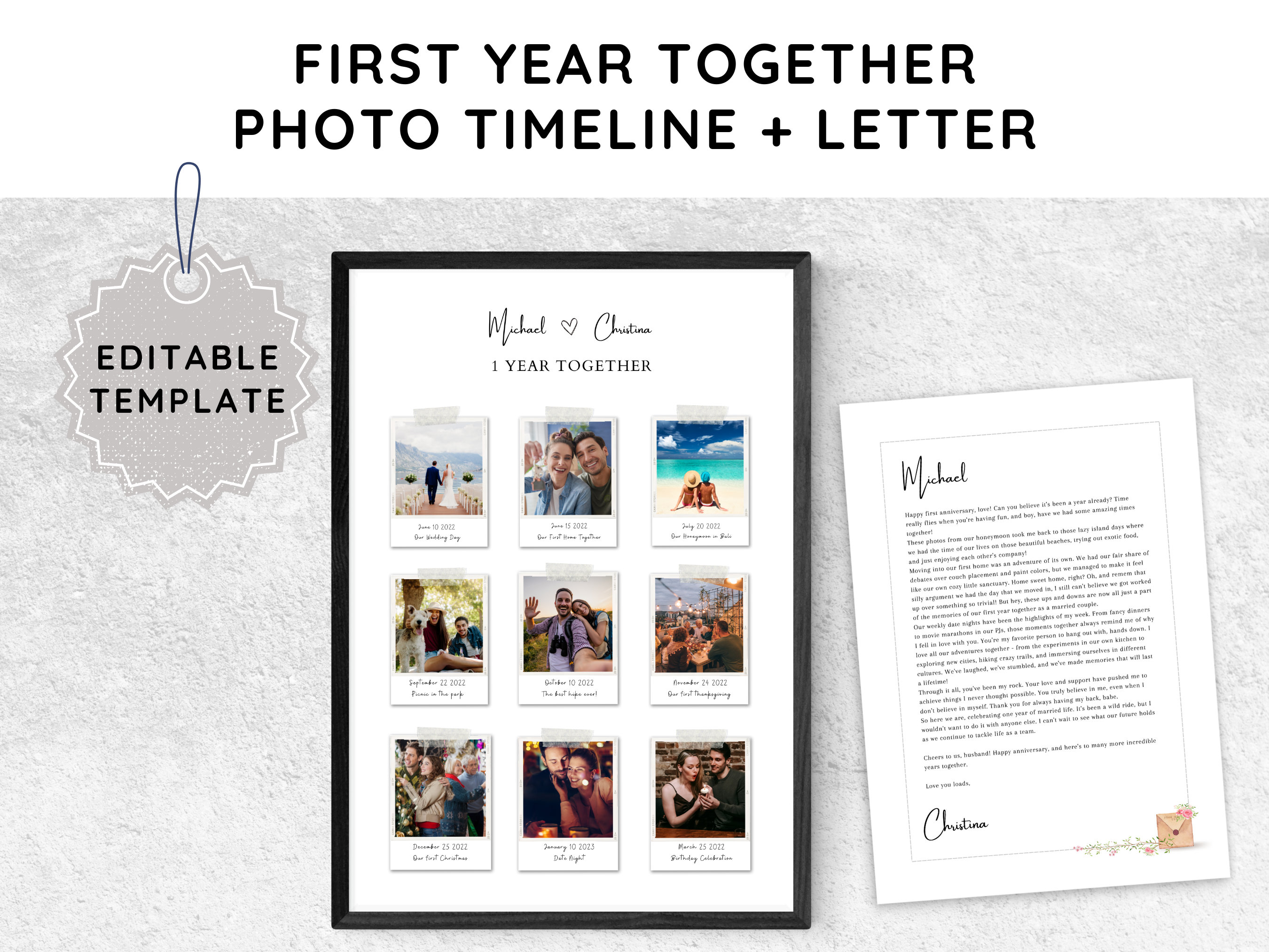 Anniversary Year Gifts, Relationship Timeline, Personalized Love
