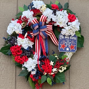 Patriotic Wreath, Independence Day Front Door Wreath, 4th of July Wreath, Patriotic Wreath, Red White and Blue Wreath, Memorial Day Wreath