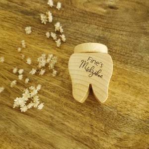Personalisierte Milchzähne-Box | Holzschachtel Milchzähne I Dose für Milchzähne graviert
