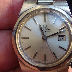 Vintage 1973 Omega Geneve Automatic Ladies Watch: Stainless Steel, Original Bracelet