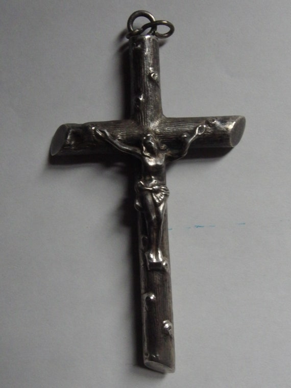 Crocifisso da parete di plexiglass e metallo argentato - 17 cm Crocifissi