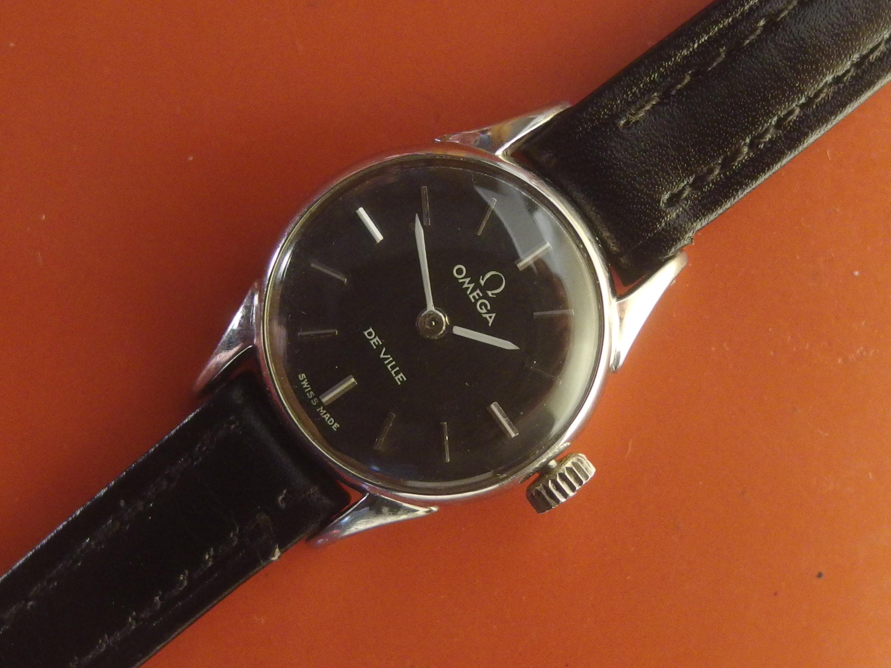 Vintage Omega De Ville Ladies Watch: Steel Case, Grey Dial, 1952