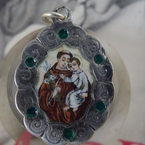 Silver Enamel Medal: San Jacinto & Jesus, 1890 Spain