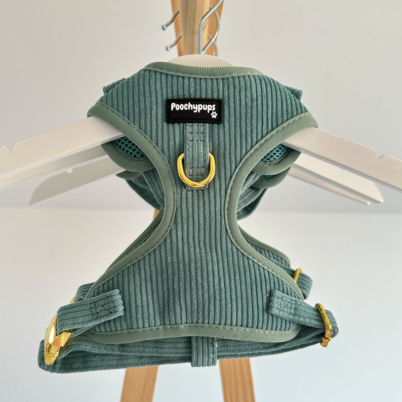 Sage Green Corduroy Dog Harness Etsy