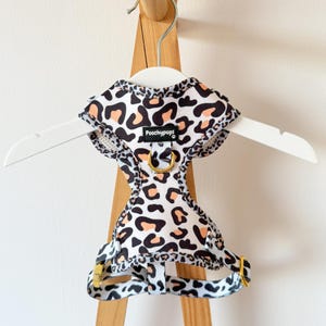 Leopard Print Dog Harness | Adjustable Dog Harness | Poochypups Dog Harness | Brown Dog Harness | XS-Large Dog Harness